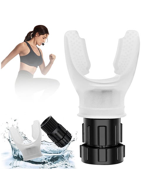 Lung Exerciser Expander Device, Breathing Exercise Device For Lungs, Silica Gel Deep Breathing Exercise Trainer, Increase Lung Capacity, Improve Sleep (White)