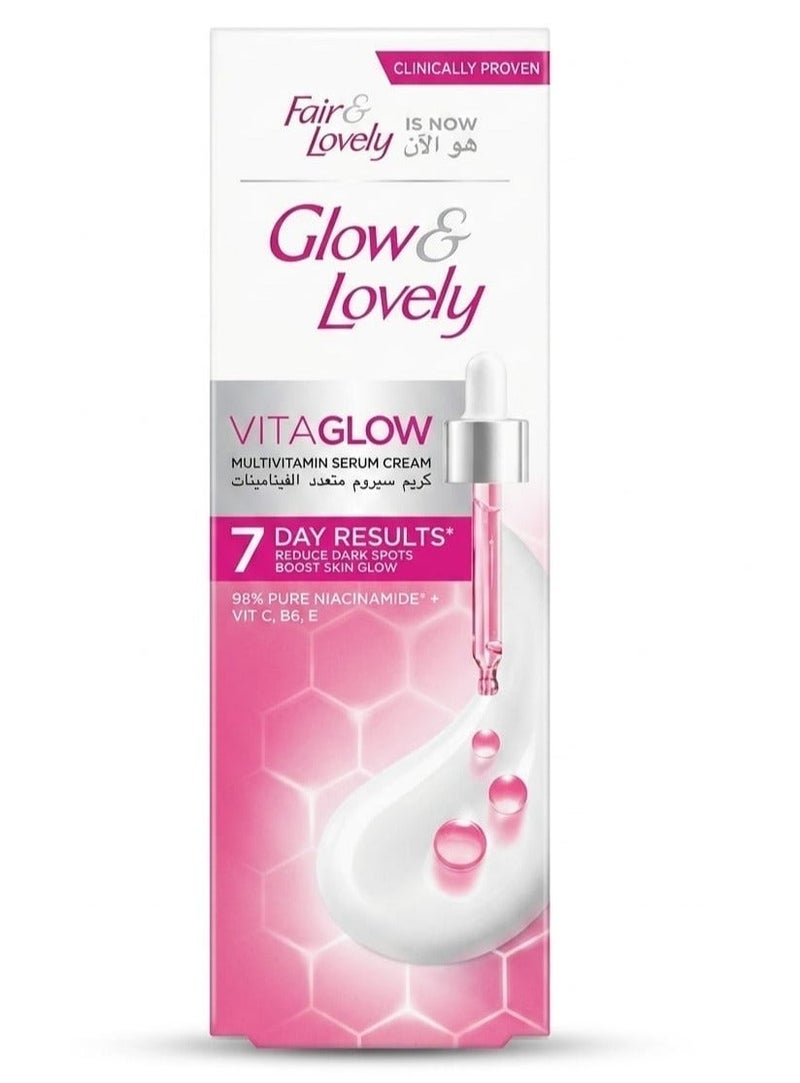 Glow & Lovely طقم مكون من قطعتين من كريم الوجه المتعدد الفيتامينات المتقدم فيتا جلو لإعطائك بشرة نضرة 100 جرام - Image 2