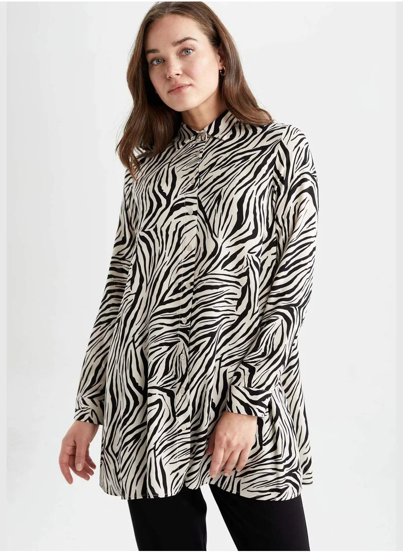 ديفاكتو Woman Woven Long Sleeve Tunic