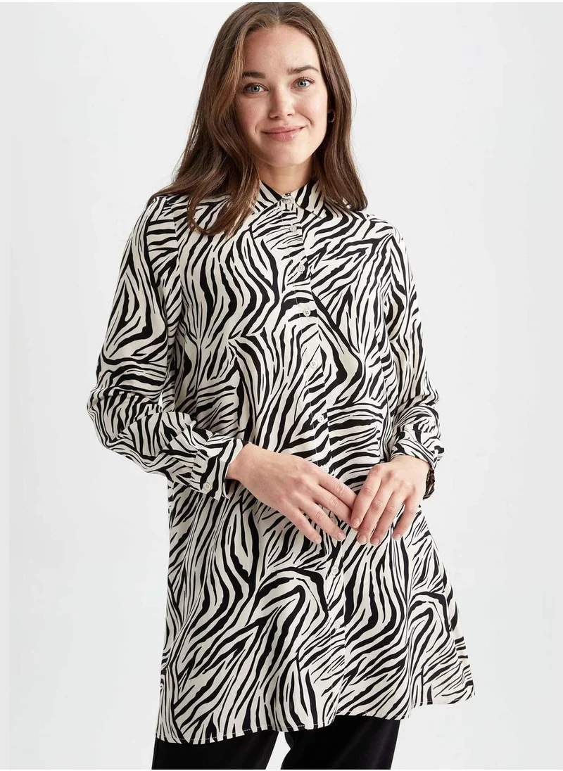 ديفاكتو Woman Woven Long Sleeve Tunic