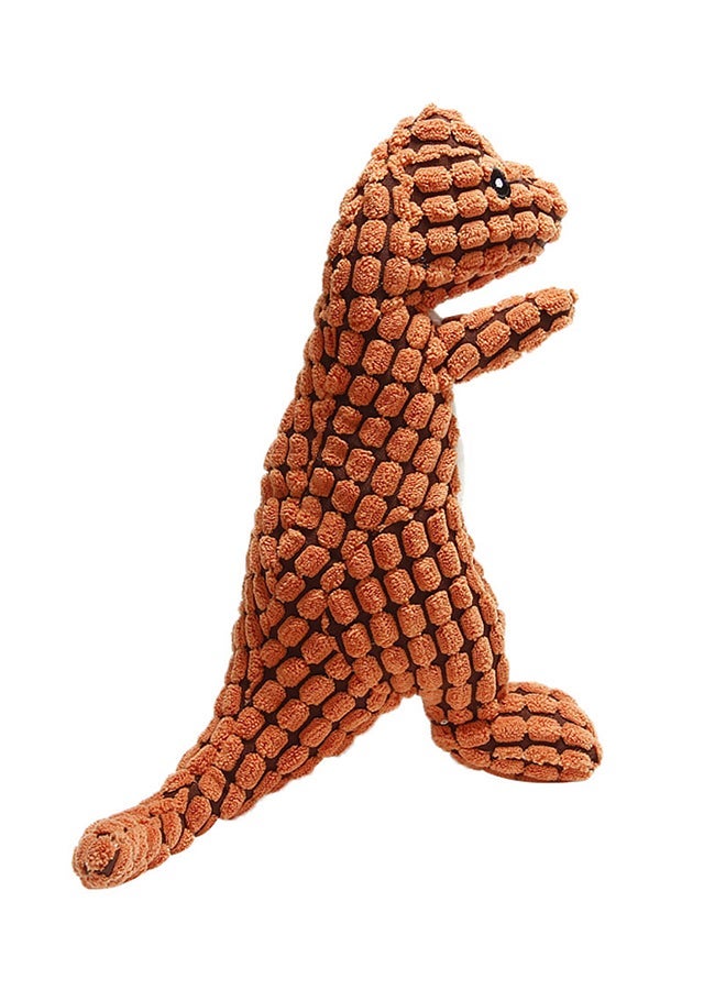 NIBEMINENT Cute Dinosaur Shaped Molar Plush Toy Orange 35x11x22cm - Image 2