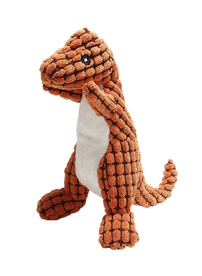 NIBEMINENT Cute Dinosaur Shaped Molar Plush Toy Orange 35x11x22cm - Image 1