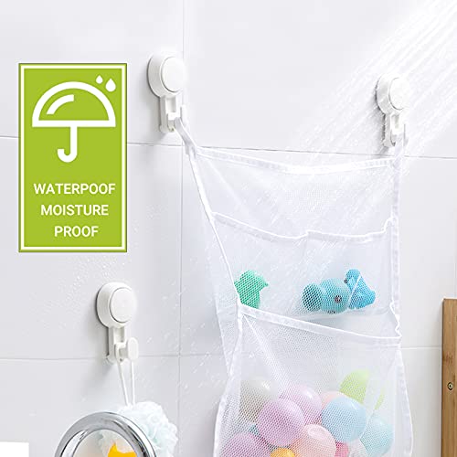 Elegear Heavy Duty Shower Hooks (2-Pack) - Waterproof, Reusable Vacuum Suction Hooks for Bathroom, Kitchen - Image 4