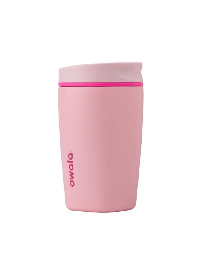 Owala (Rose Quartz 12 OZ）SmoothSip Slider Insulated Stainless Steel Coffee Tumbler, Reusable Iced Coffee Cup, Hot Coffee Travel Mug, BPA Free - Image 1
