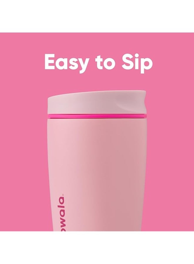 Owala (Rose Quartz 12 OZ）SmoothSip Slider Insulated Stainless Steel Coffee Tumbler, Reusable Iced Coffee Cup, Hot Coffee Travel Mug, BPA Free - Image 2
