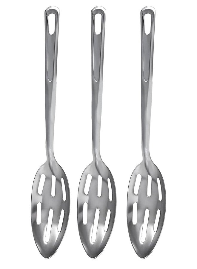 Gabrella 3 Pack Kitchen Slotted Spoon Stainless Steel, Stiring Large Spoons, 13 Inch Metal Slotted Spoon, Cooking Serving with Holes - Image 1