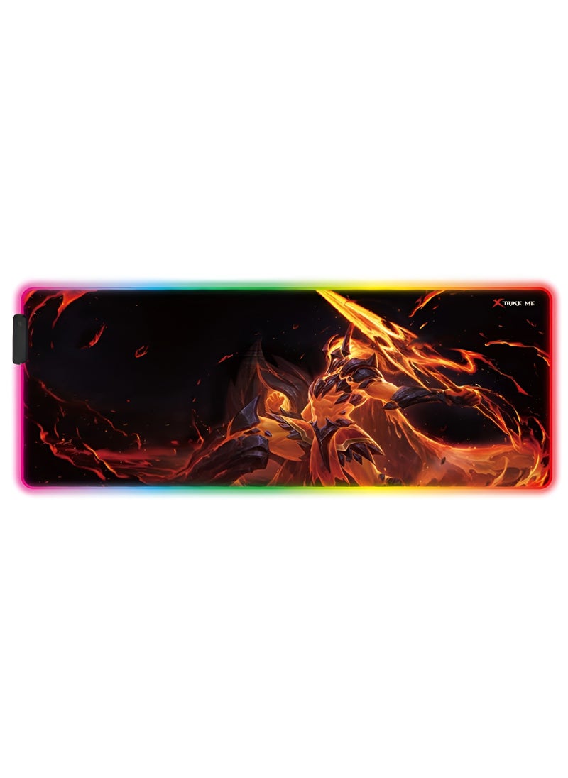 ماركة غير محددة - ماوس باد XTRIKE ME MP-605للألعاب - إضاءة خلفية RGB - مقاس 800x300 مم - قاعدة مطاطية مانعة للانزلاق - حواف محكمة لزيادة المتانة - Image 1