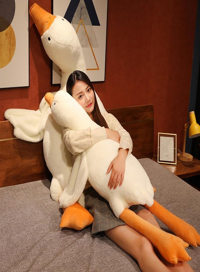 Srutirbo Giant White Goose Plush-75 in Soft Furry Swan Stuffed Animal Pillow,Huge Goose Plush Hugging Pillow Gifts for Every Age (75in) - Image 3