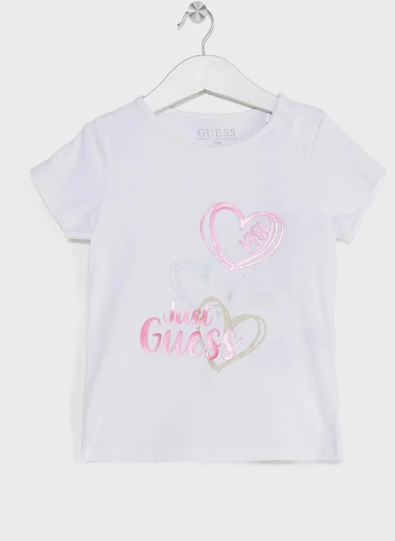 جس Infant Heart Print T-Shirt