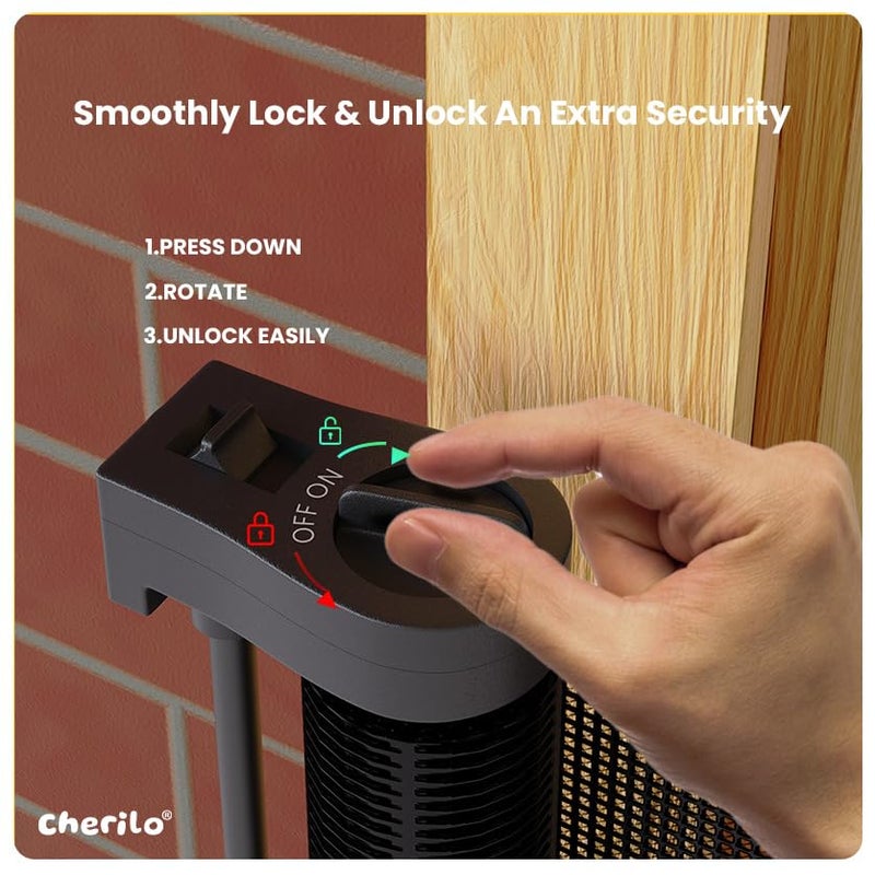 Cherilo Baby Safety Gate, Retractable Mesh, Baby Fence Barrier Expandable Up to 150cm Width, Child Gate for Stairs, Doorways, Pet Safety Gate - Black - Image 3