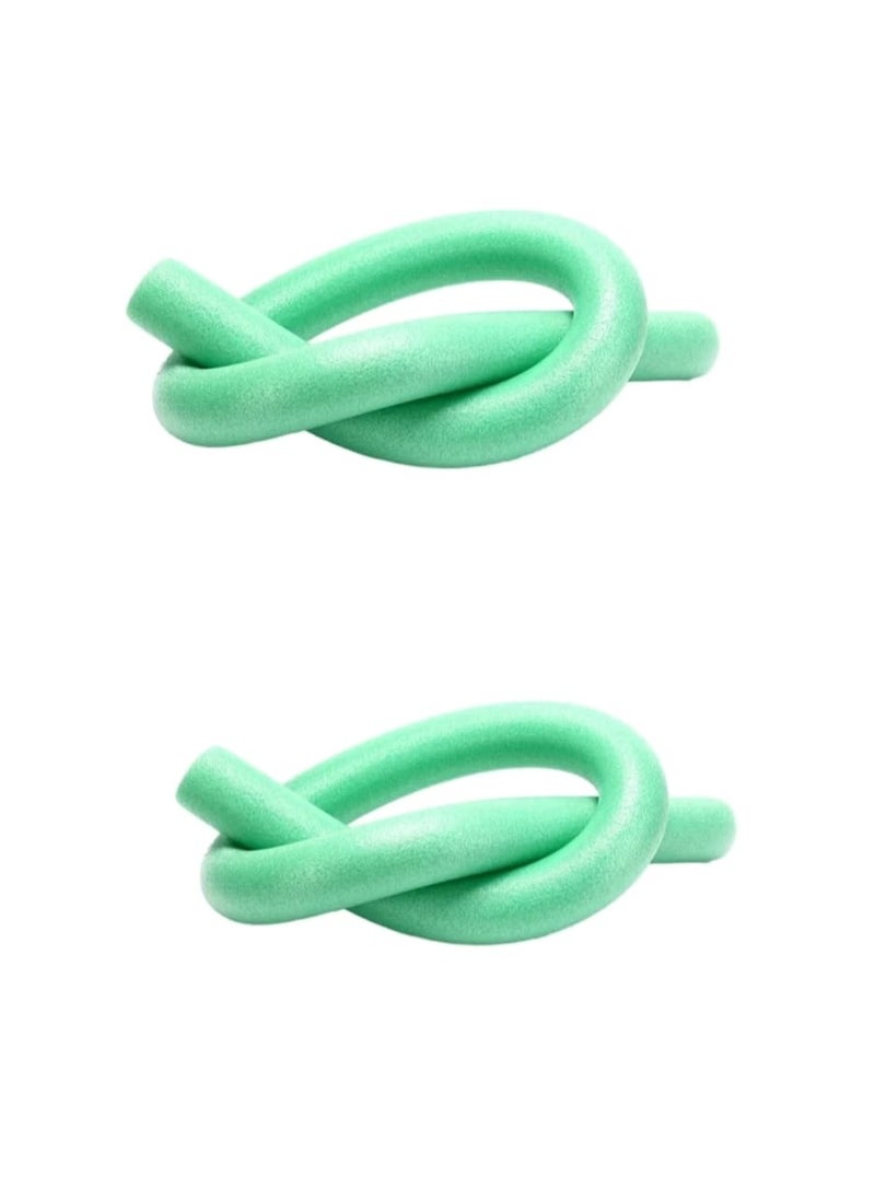 ISHWAZ Highly Buoyant Swimming Stick For Adults And Kids - 2 Swimming Pool Noodles Of Green Color  - Image 1