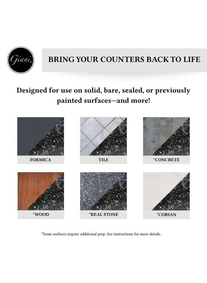 Giani Granite Countertop Paint Kit 2.0-100% Acrylic (Bombay Black) - Image 3