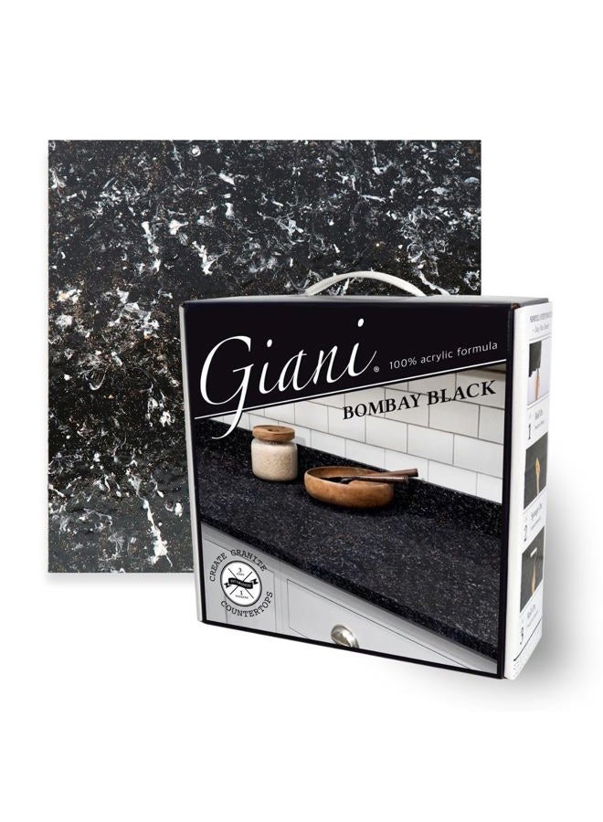 Giani Granite Countertop Paint Kit 2.0-100% Acrylic (Bombay Black) - Image 1