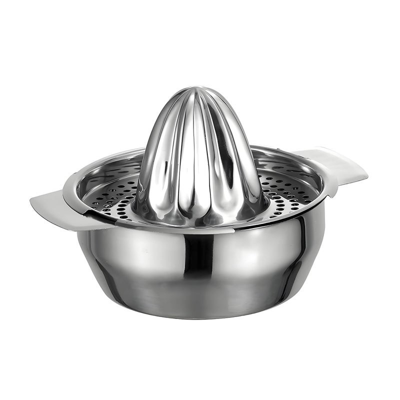 Pebipoo Lemon Orange Squeezer, Manual Juicer Stainless Steel Citrus Juicer Hand Press Lemon Squeezer with Bowl Juicer Strainer - Image 4