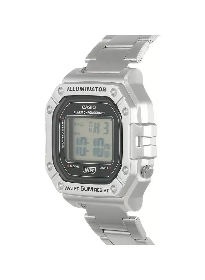 Casio Watch for Men W-218HD-1AVDF Digital Stainless Steel Band - Image 5