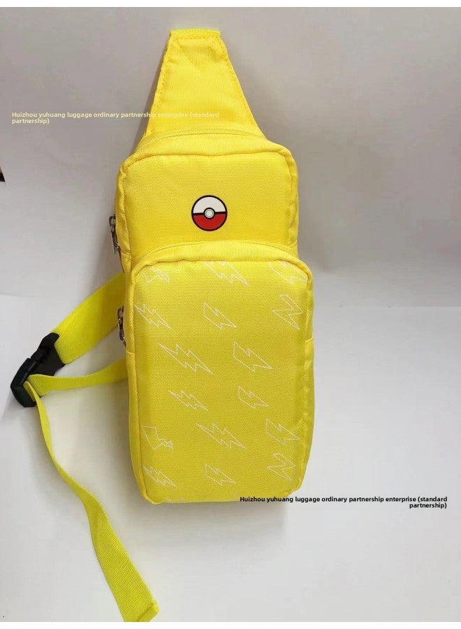 Mario Storage Kingdom Crystal Single Shoulder Crossbody Bag For Nintendo Switch Protective Cover Game Console Protection Case-Product Color:Solid-Yellow - Image 1