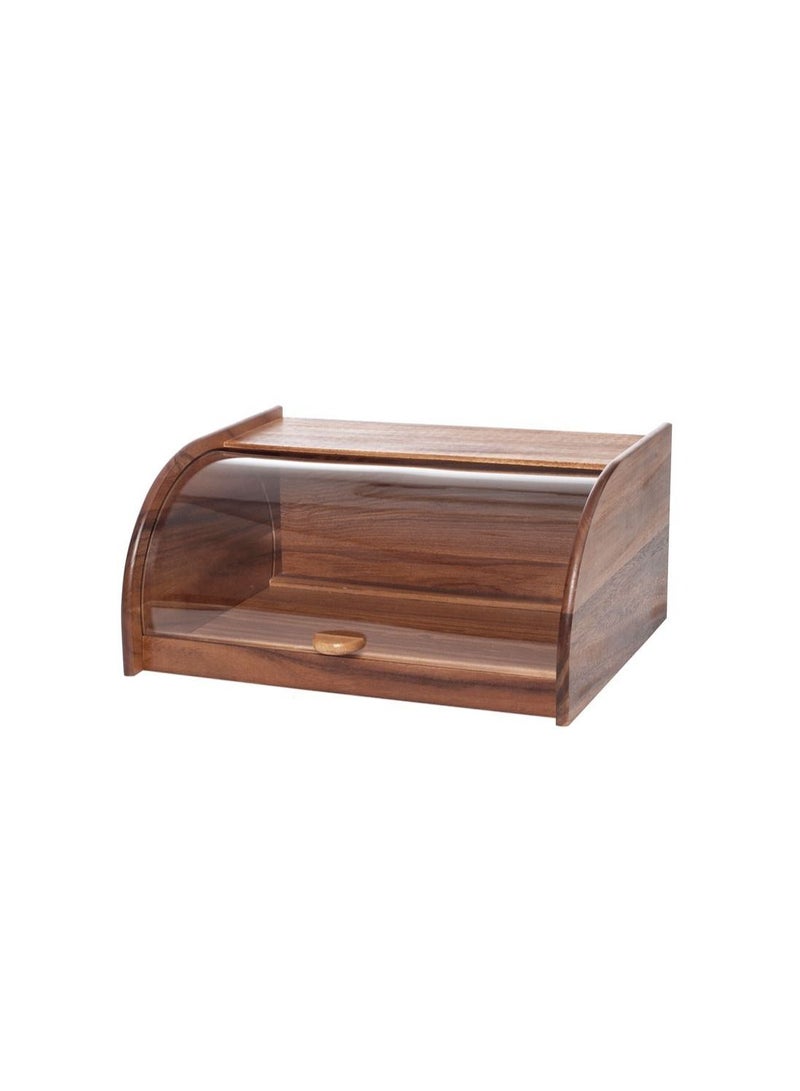Billi Wooden Bread Box With Acrylic Lid Brown ‎27.5 x 40.1 x 18 cm - Image 1