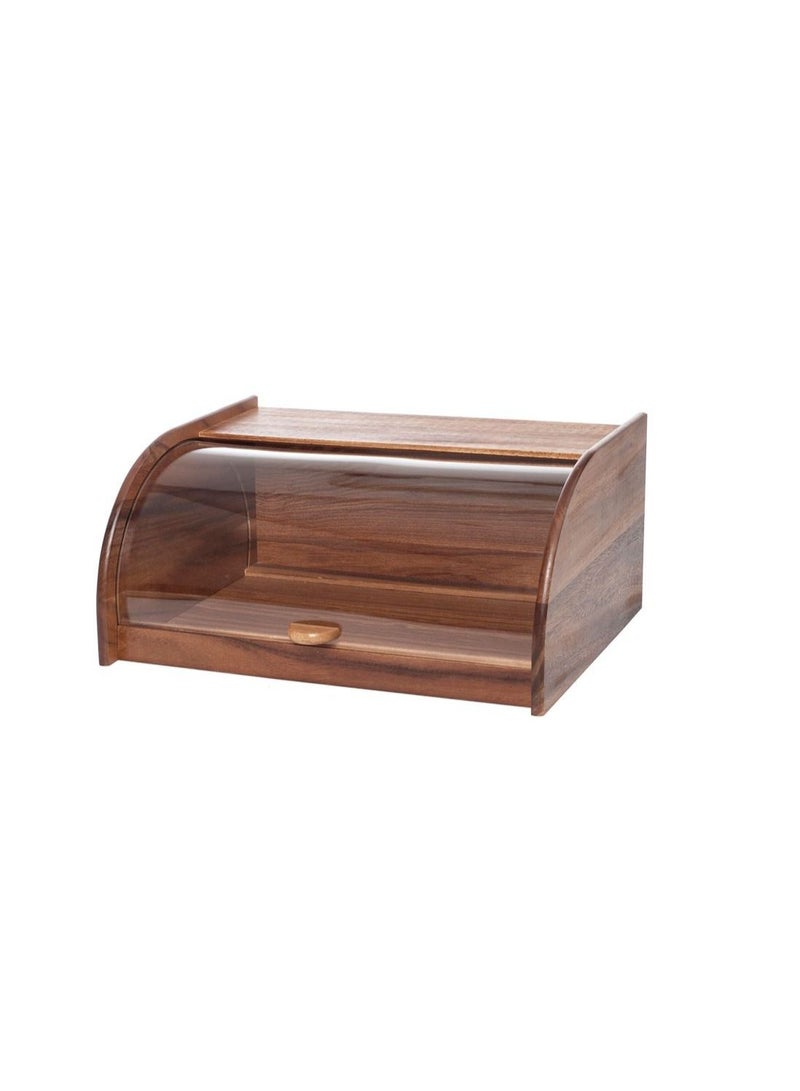 Billi Wooden Bread Box With Acrylic Lid Brown ‎27.5 x 40.1 x 18 cm - Image 2