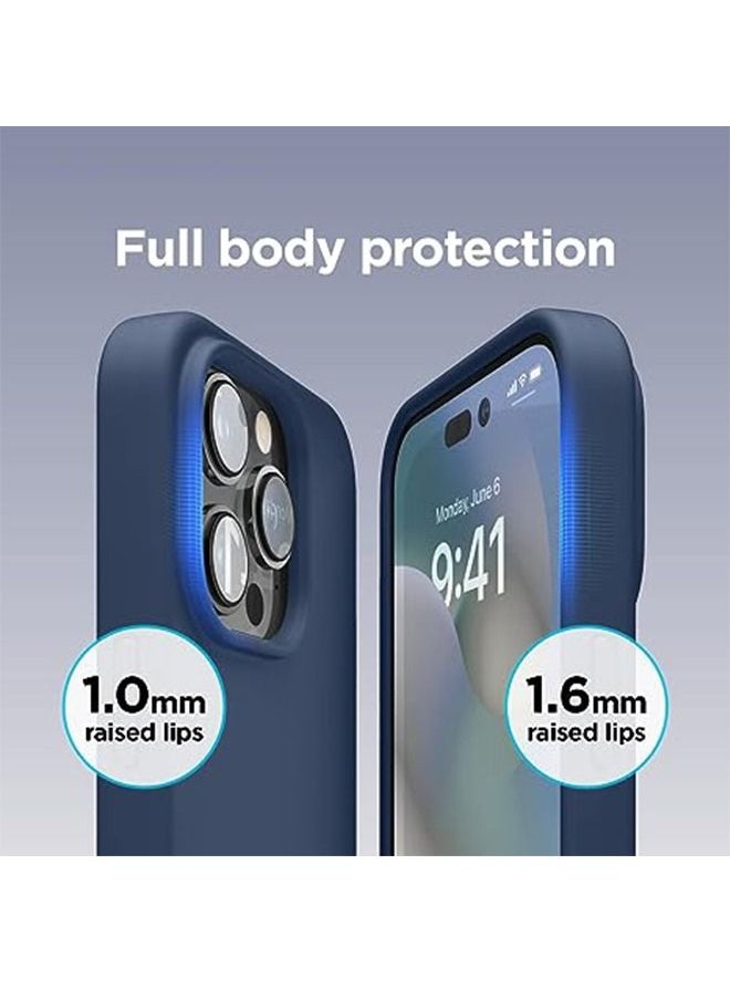 Ocean - iPhone 15 (6.1 inch) Case, Liquid Silicone Case, Full Body Protective Cover, Shockproof, Slim Phone Case, Anti-Scratch Soft Microfiber Lining, Blue - Image 1