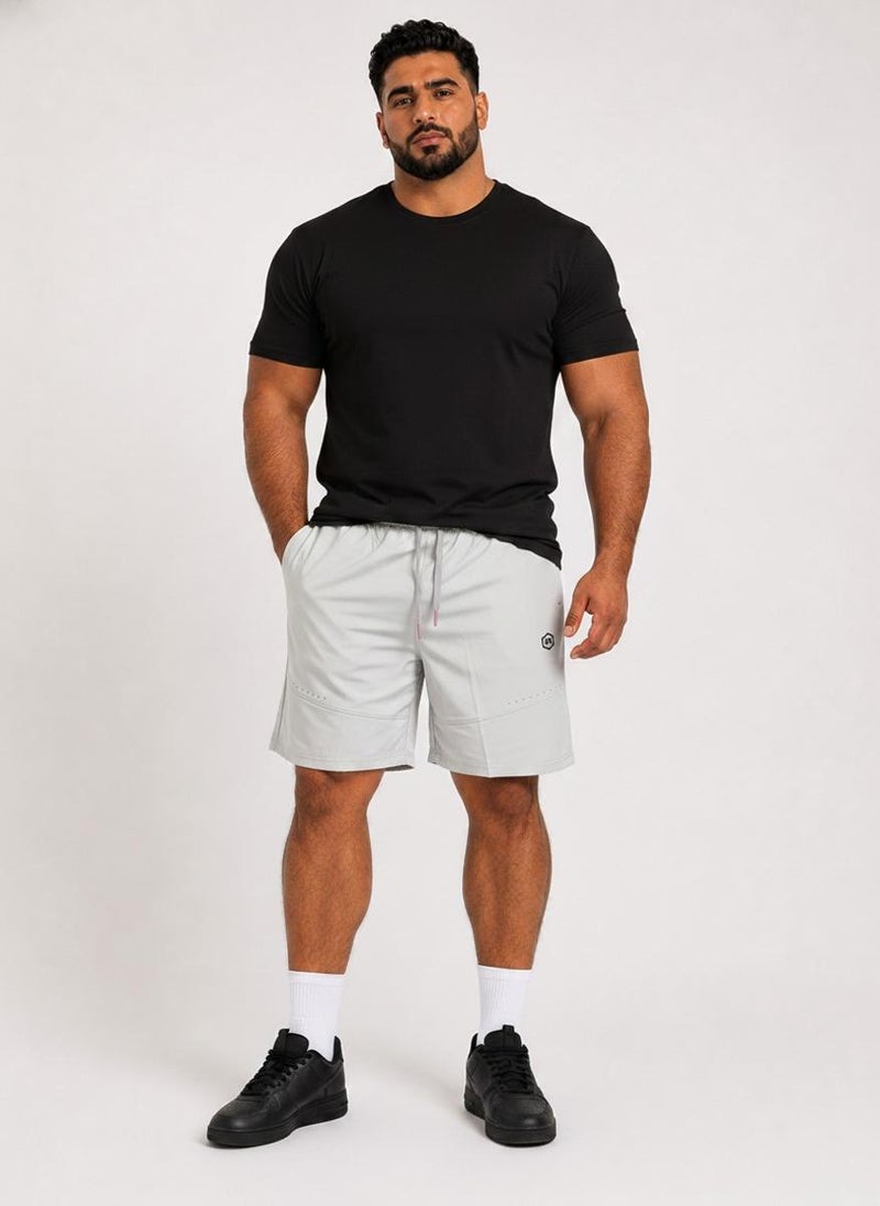 Prima Ace Men's Shorts Gym Addict Premium Light Grey - Image 4