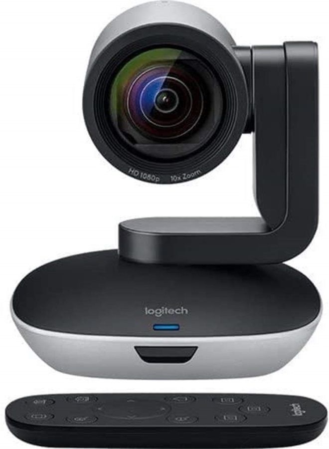 Logitech PTZ PRO 2 Video Camera for Conference Rooms, HD 1080p Video - Auto-focus USB Black/Silver - Image 1