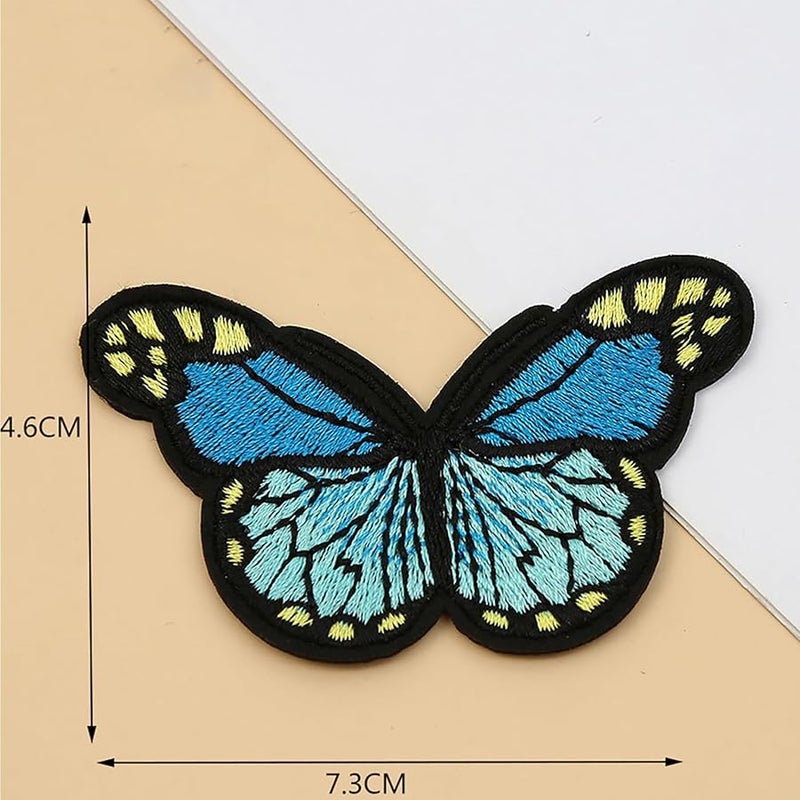 رقعة حديدية على شكل فراشة زرقاء 10 قطع تطريز تطبيق لملابس سترات جينس حقيبة - Image 4