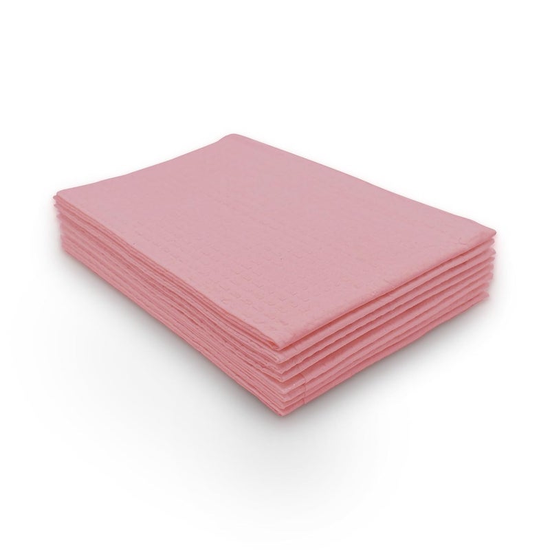 Tidi 917406 3-Ply Tissue Poly-Back Waffle Embossed Towel, 18" Length, 13" Width, Mauve (Pack of 500) - Image 1