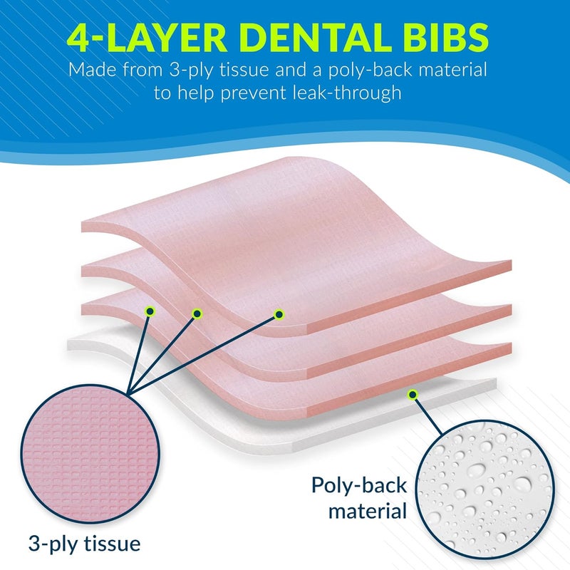 Tidi 917406 3-Ply Tissue Poly-Back Waffle Embossed Towel, 18" Length, 13" Width, Mauve (Pack of 500) - Image 2
