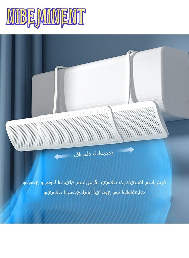 NIBEMINENT Air Conditioner Deflector Air Conditioning Wind Shield, Split Ac Adjustable Flow Deflector Preventing Ac From Blowing Directly, For Home Office Retractable Ac Windshield  - Image 1