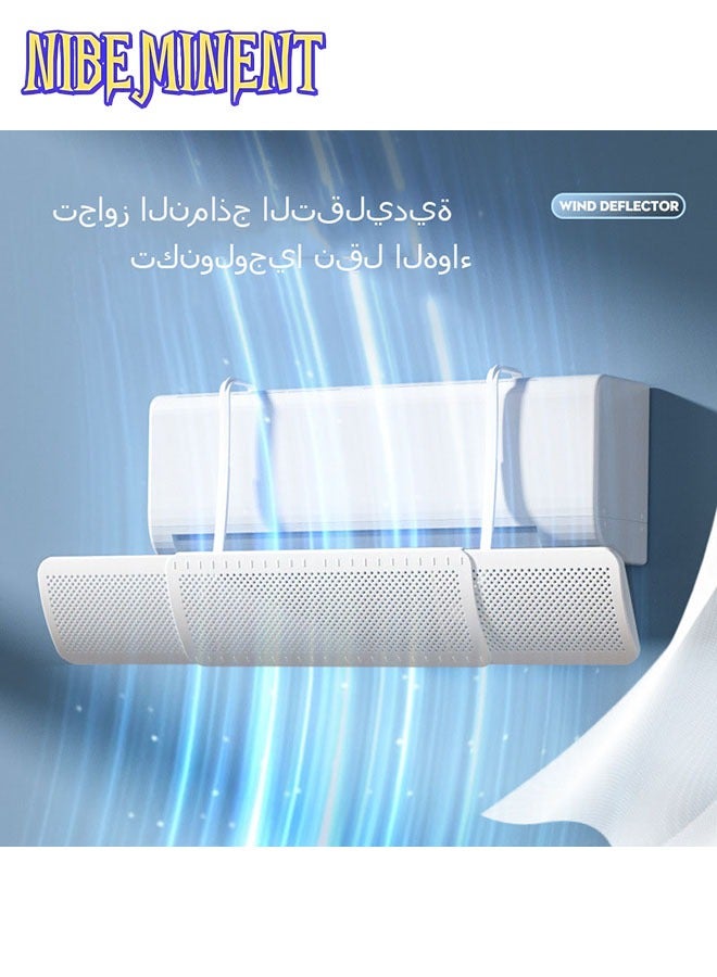 NIBEMINENT Air Conditioner Deflector Air Conditioning Wind Shield, Split Ac Adjustable Flow Deflector Preventing Ac From Blowing Directly, For Home Office Retractable Ac Windshield  - Image 3