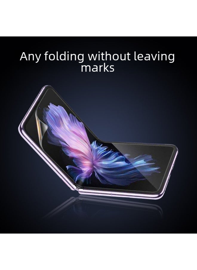 Generic Galaxyz Flip543 Screen Protector Foldable Screen Water Drop Film Tpu Anti-scratch Anti-fingerprint Soft Film-Color:Positioning Paste High-definition Hydraulic Film (side Film)-Dimensions:Samsung Z Flip5/w24flip (bare Film)  - Image 3