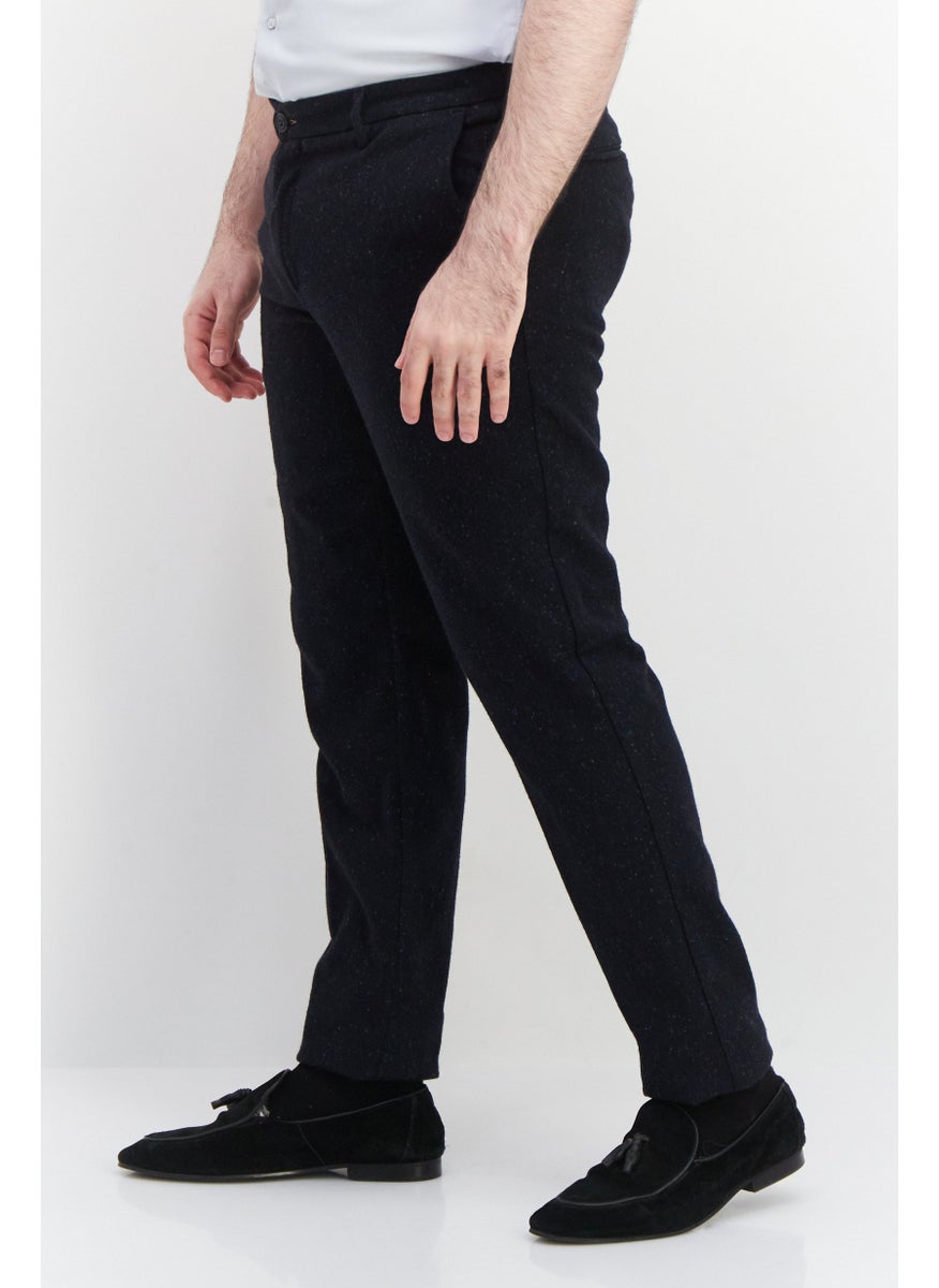 TRUSSARDI JEANS Men Heather Straight Leg Pants, Black  - Image 2