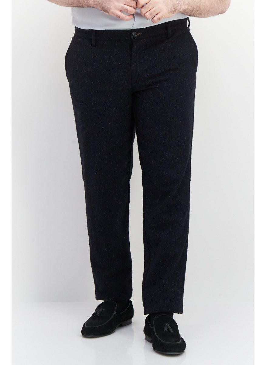 TRUSSARDI JEANS Men Heather Straight Leg Pants, Black  - Image 1