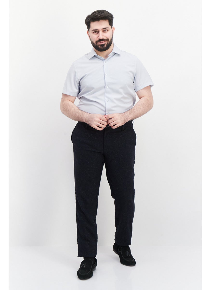 TRUSSARDI JEANS Men Heather Straight Leg Pants, Black  - Image 3