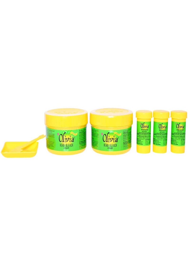 Olivia - Herb Bleach For Sensitive Skin With Haldi Chandan Aloe Vera Nimbu 300g - Image 1