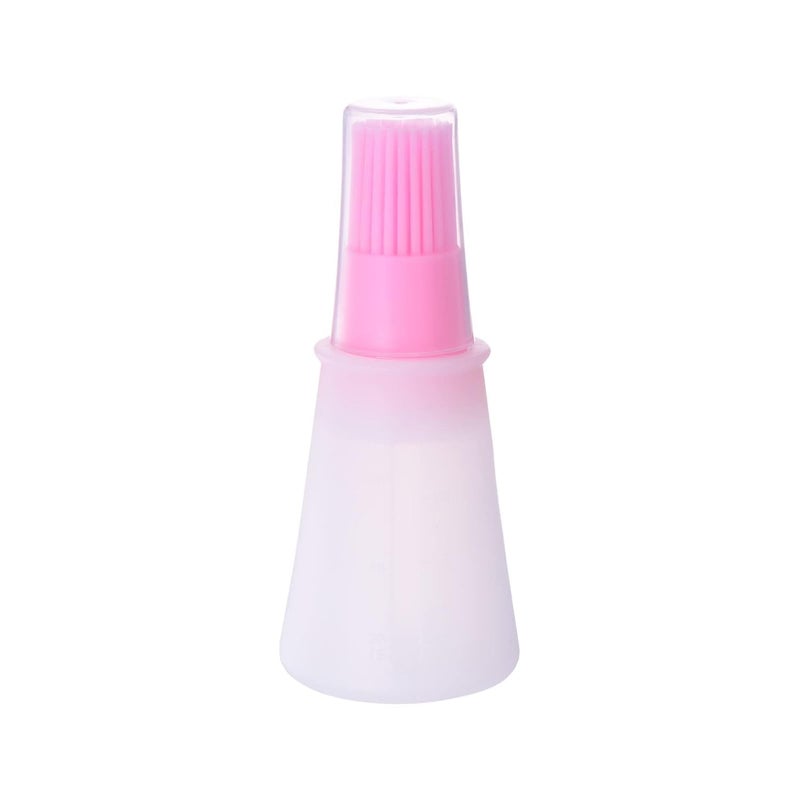 BHHB BHHB Silicone Oil Bottle Brush Pressing HeatResistant Kitchen Basting Oil Tool with Cap for Barbecue Cooking Baking Pink 1