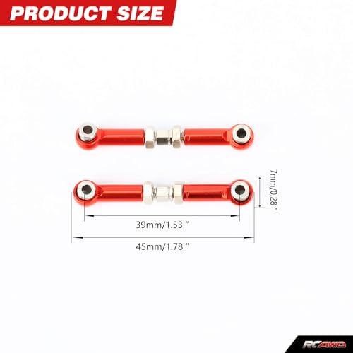 RCAWD Steering Links Linkage for 1/14 MJX 14210 14209 Steering Turnbuckles Tie Rod Upgrades Part - Image 3
