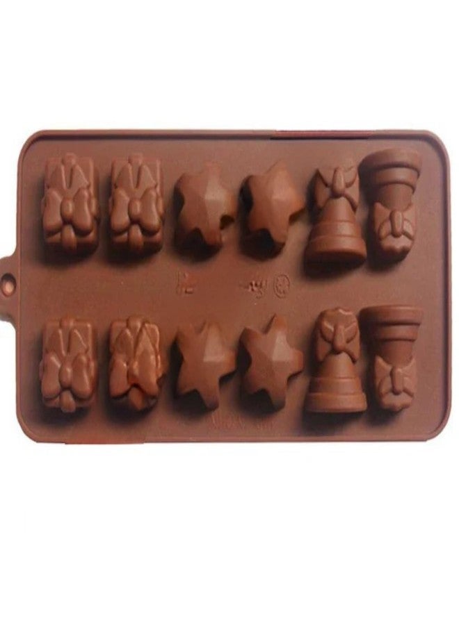Cake Decor Silicon 12 Cavity Star Bells Design, Ice, Chocolate Decorating Mould JSC1894 - Image 1