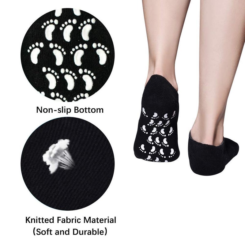 Pnrskter Gel Spa Moisturizing Gel Socks for Repairing and Softening Dry Cracked Feet Skins (Men Size(Black)) - Image 5