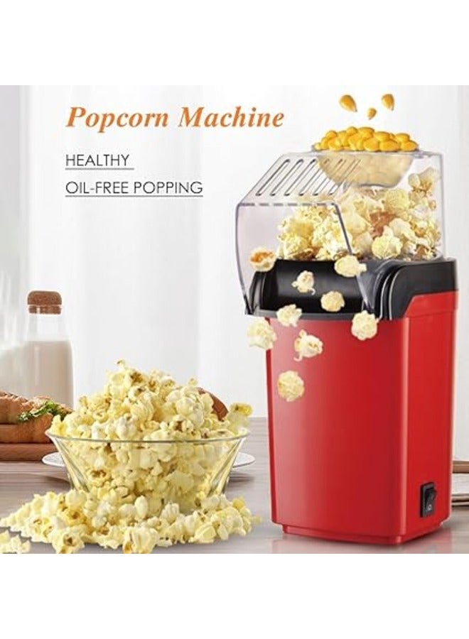Hot Air Popcorn Maker Machine 1200W, Home Popcorn Maker with Removable Top Cover and Measuring Spoon - Image 3