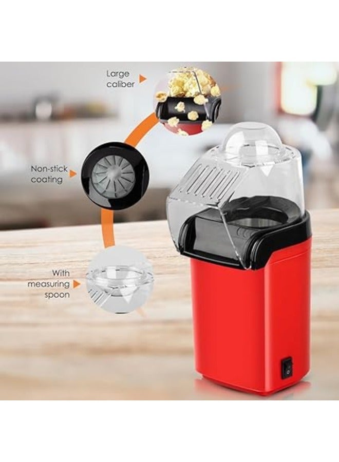Hot Air Popcorn Maker Machine 1200W, Home Popcorn Maker with Removable Top Cover and Measuring Spoon - Image 5
