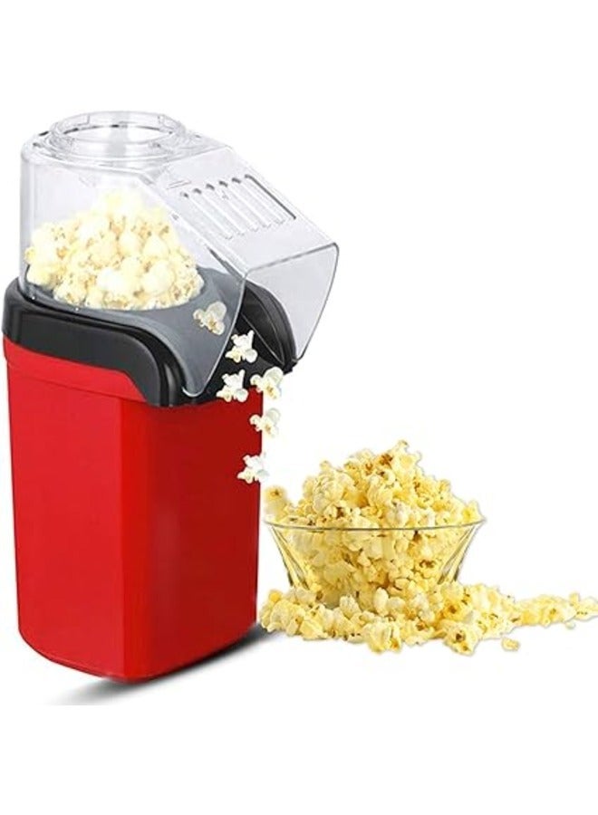 Hot Air Popcorn Maker Machine 1200W, Home Popcorn Maker with Removable Top Cover and Measuring Spoon - Image 1