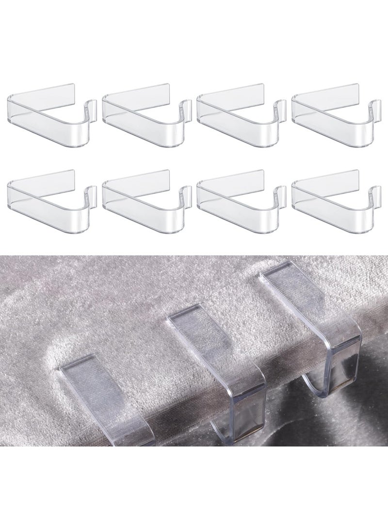 Pack of 8 Plastic Tablecloth Clips, Transparent Table Cloth Holder for 3.6-5.6 cm Thick Table Christmas Home Wedding Party Indoor Outdoor Tables Camping - Image 1