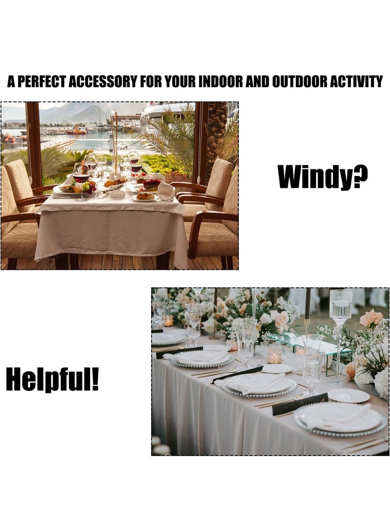 Pack of 8 Plastic Tablecloth Clips, Transparent Table Cloth Holder for 3.6-5.6 cm Thick Table Christmas Home Wedding Party Indoor Outdoor Tables Camping - Image 2