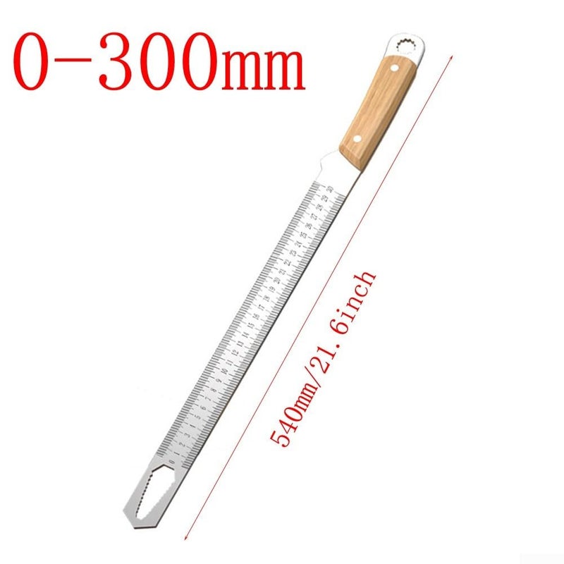 300mm Steel Machinist Ruler Dual Scale 0 300mm Measuring Tool Nut Wrench - Image 3