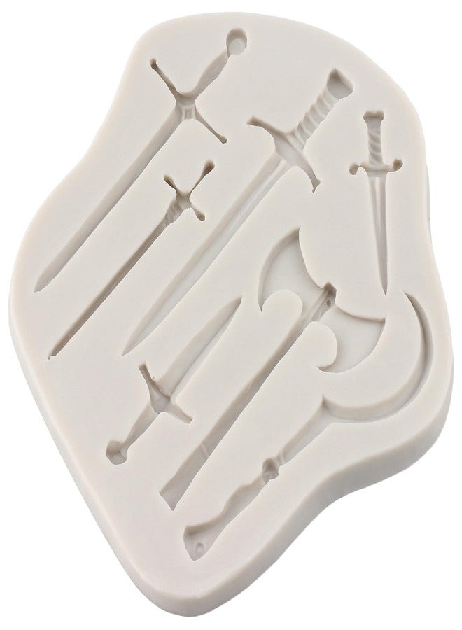 YANQINMS Sword Silicone Mold Axe Fondant Mold For Sugar Cake Decorating Cupcake Topper Chocolate Gum Paste Candy Polymer Clay - Image 3
