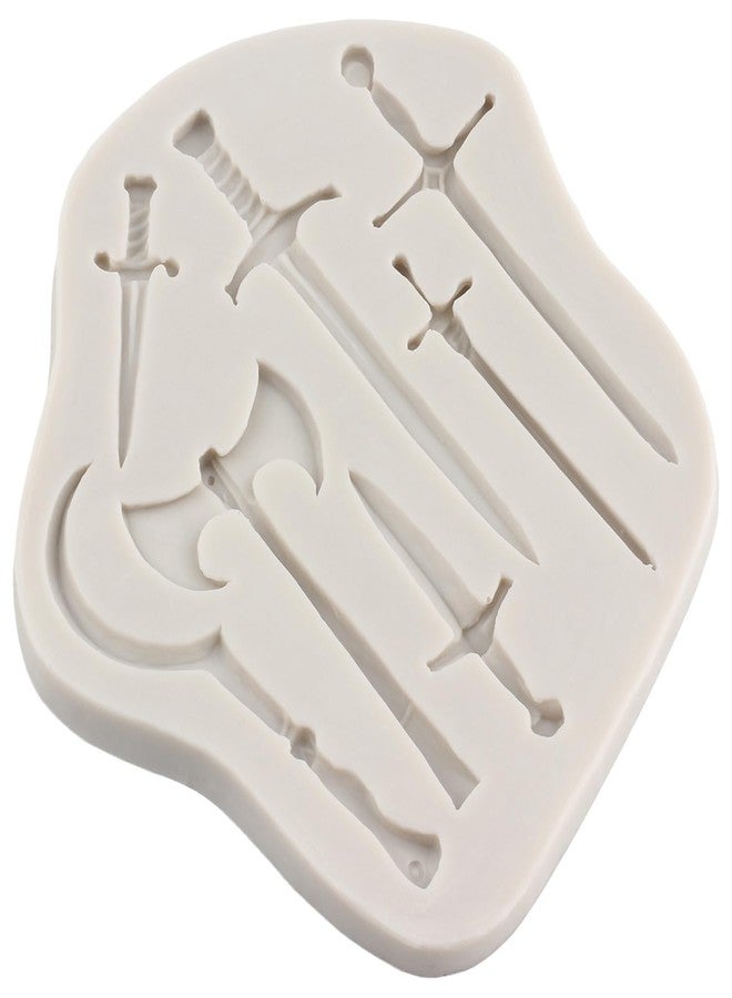 YANQINMS Sword Silicone Mold Axe Fondant Mold For Sugar Cake Decorating Cupcake Topper Chocolate Gum Paste Candy Polymer Clay - Image 4