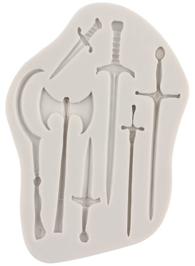 YANQINMS Sword Silicone Mold Axe Fondant Mold For Sugar Cake Decorating Cupcake Topper Chocolate Gum Paste Candy Polymer Clay - Image 5