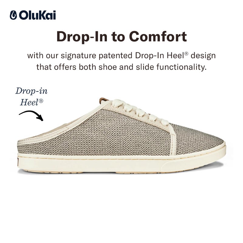 OLUKAI Pehuea Li Women's Lace-Up Sneakers, Casual Everyday Shoes with Drop-in Heel, Lightweight & Breathable Mesh Design, All-Day Comfort & Support, Tapa/Tapa, 7.5 - Image 3