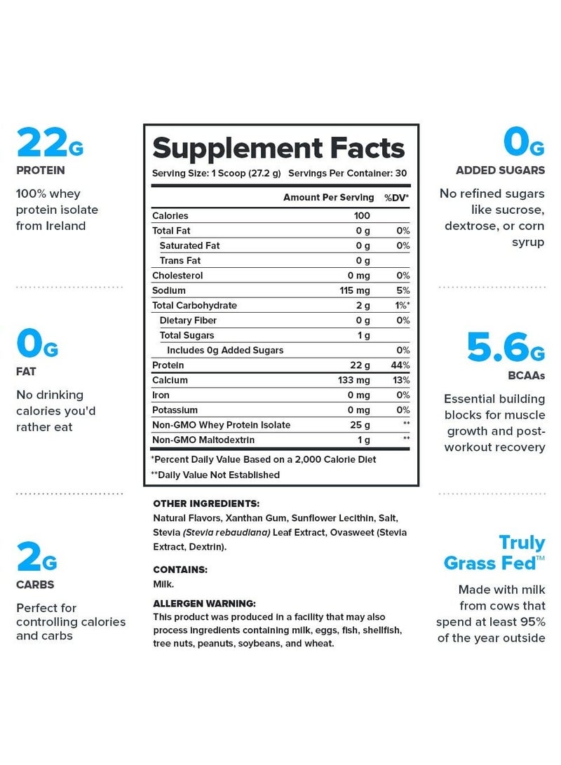 Legion Athletics Whey+ Whey Protein Powder, Grass Fed Whey Protein Isolate, Naturally Sweetened and Flavored, No Added Sugars, 84 SERVINGS | DIETARY SUPPLEMENT | NETWT 1632 G / 57.6 OZ / 3.56 LBS - French Vanilla - Image 3